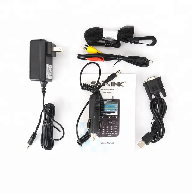  Портативный Satlink WS-6906 Цифровой спутниковый Finder метр СБ DVB-S FTA C & KU MPEG-2 спутникового