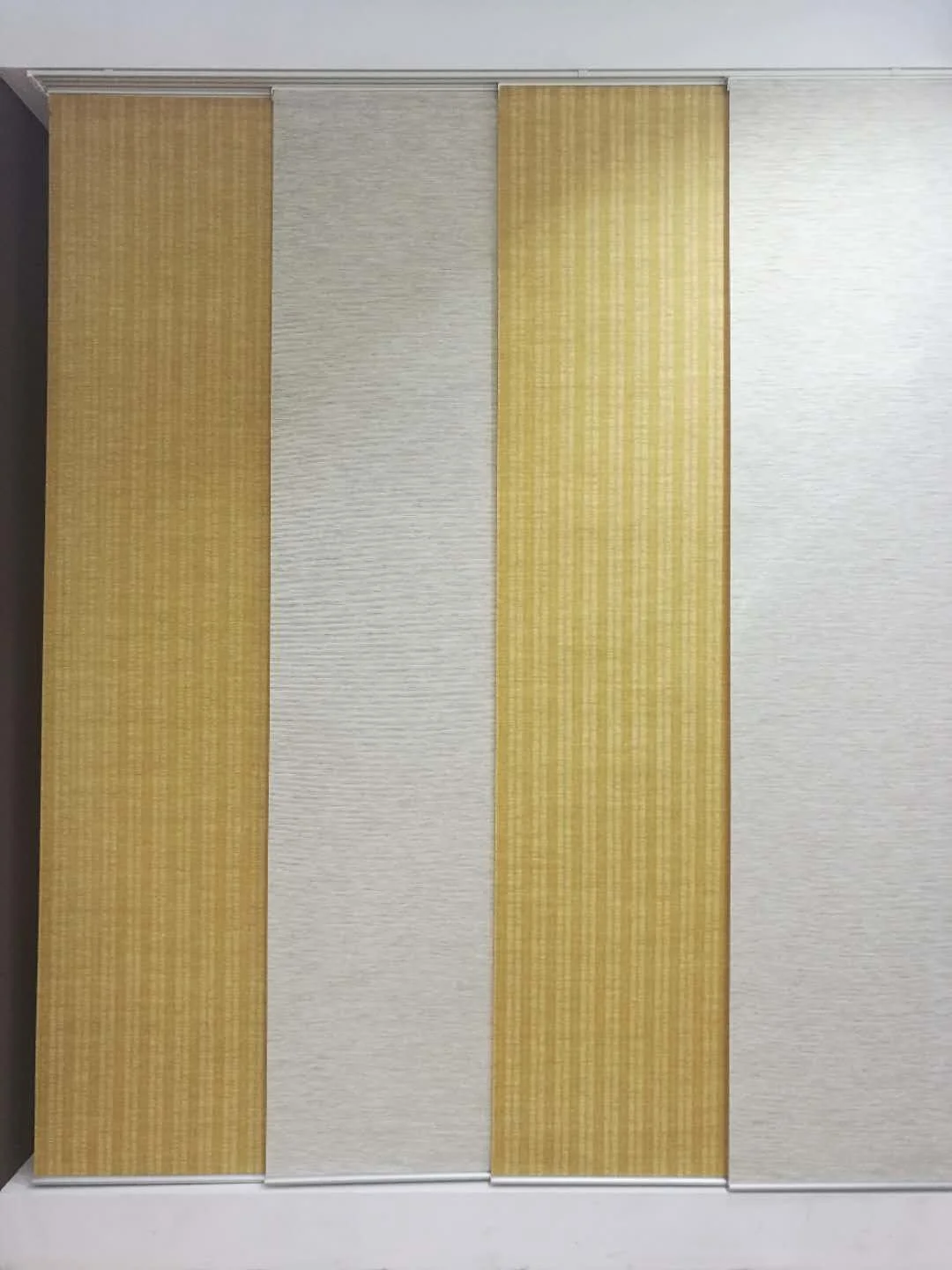 Haoyan products panel blinds part 4 way track with custom made blackout fabric