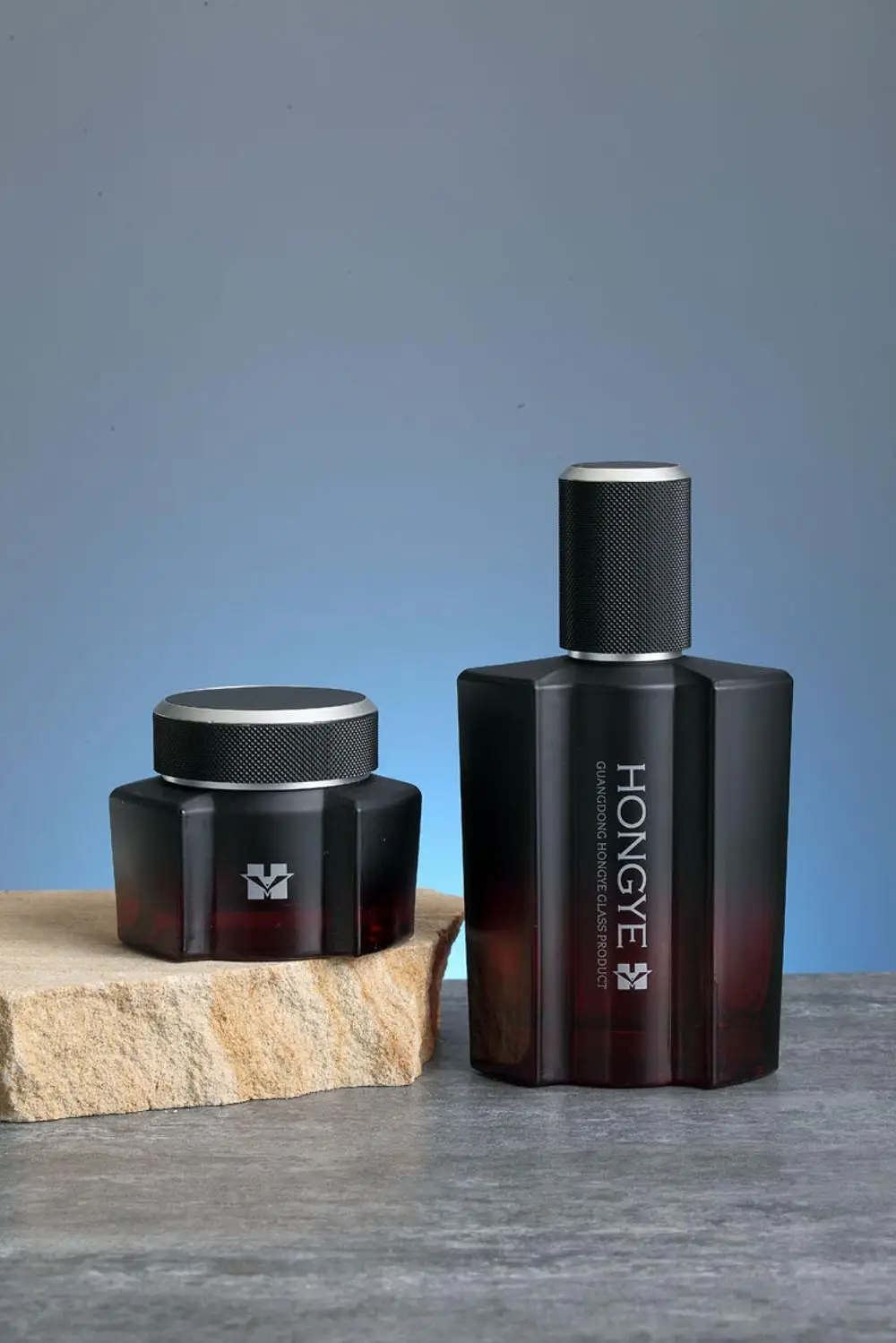 
Manufacture loose powder jar glass cosmetic packaging hair gel glass wide mouth cream container 