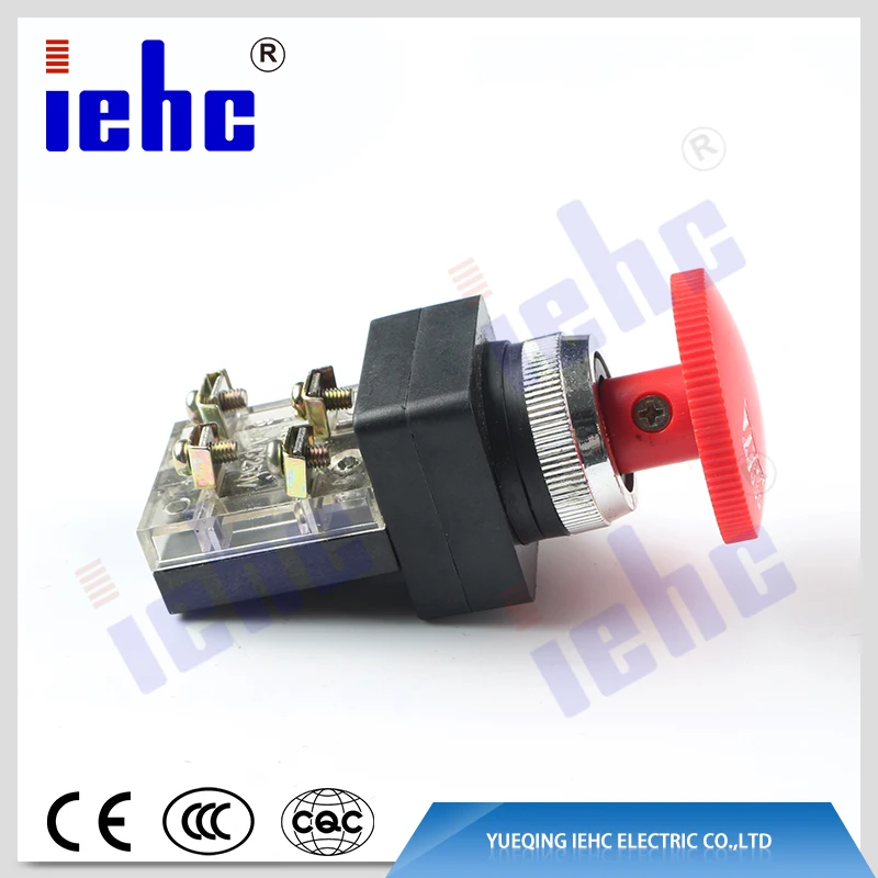 iehc screw terminal momentary emergency stop rotary return mushroom push button switch
