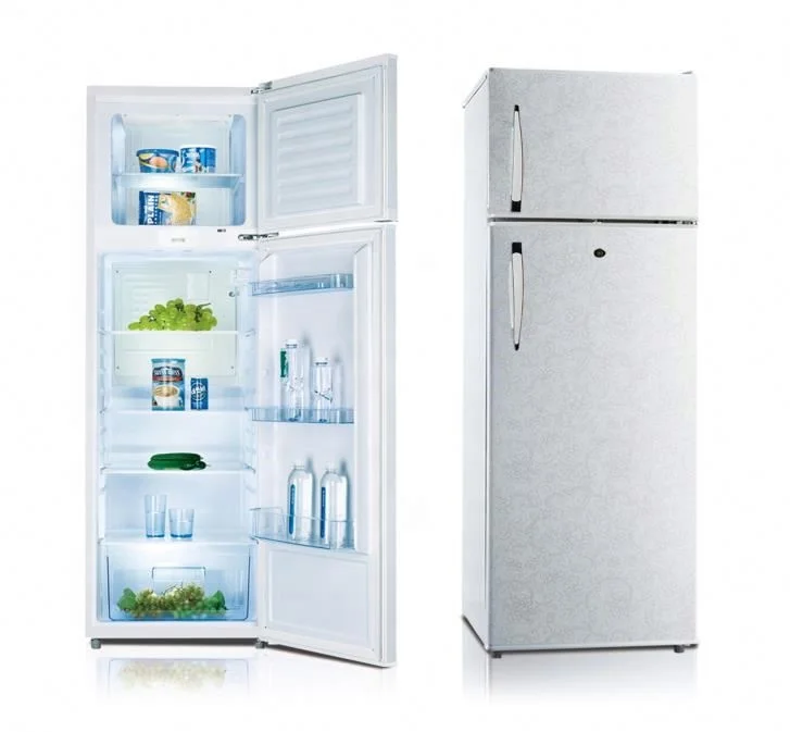 2018 Special Fashion Design 302L Colorful Glass Door Top Freezer Refrigerator For Apartment