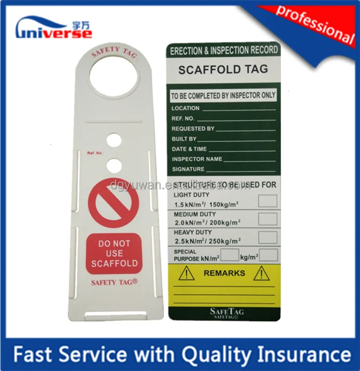 ABS/PP safety tag injection mould plastic mold manufacturer used construction scaffolding