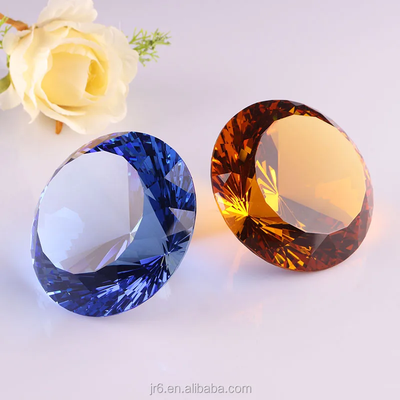 wholesale k9 crystal diamond decorative glass gems  large crystal paper weight diamond for home decor
