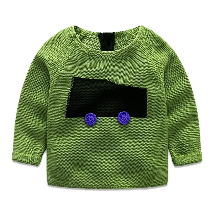 
Factory OEM Popular cotton knitting intarsia baby boy hand embroidery designs child sweater 