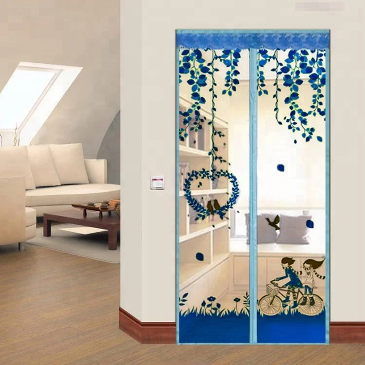 Anti-mosquito door curtain insect protection screen magnetic fly screen door net