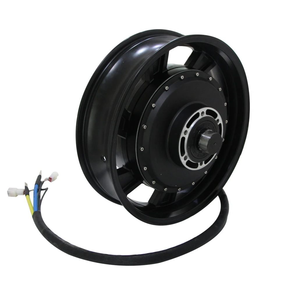 17inch 14kW 273 80H V3 Water Cooled Electric Motorcycle Hub Motor
