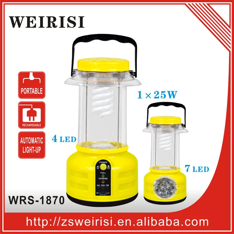 Portable rechargeable emergency LED light with cassette player & FM radio for camping/hiking/home (WRS-1835L)