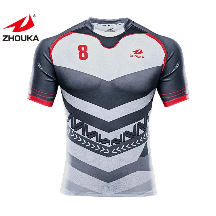 Комплект футбольной одежды для регби на заказ, Джерси для регби из 100% полиэстера