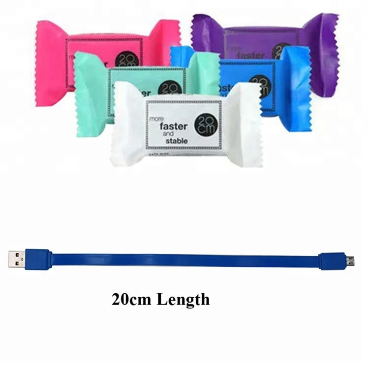 
Alibaba best sellers mini portable charger USB candy cable 