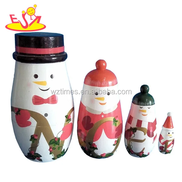 2023 Wooden Babushka Matryoshka Russian Doll for kids children W06D035
