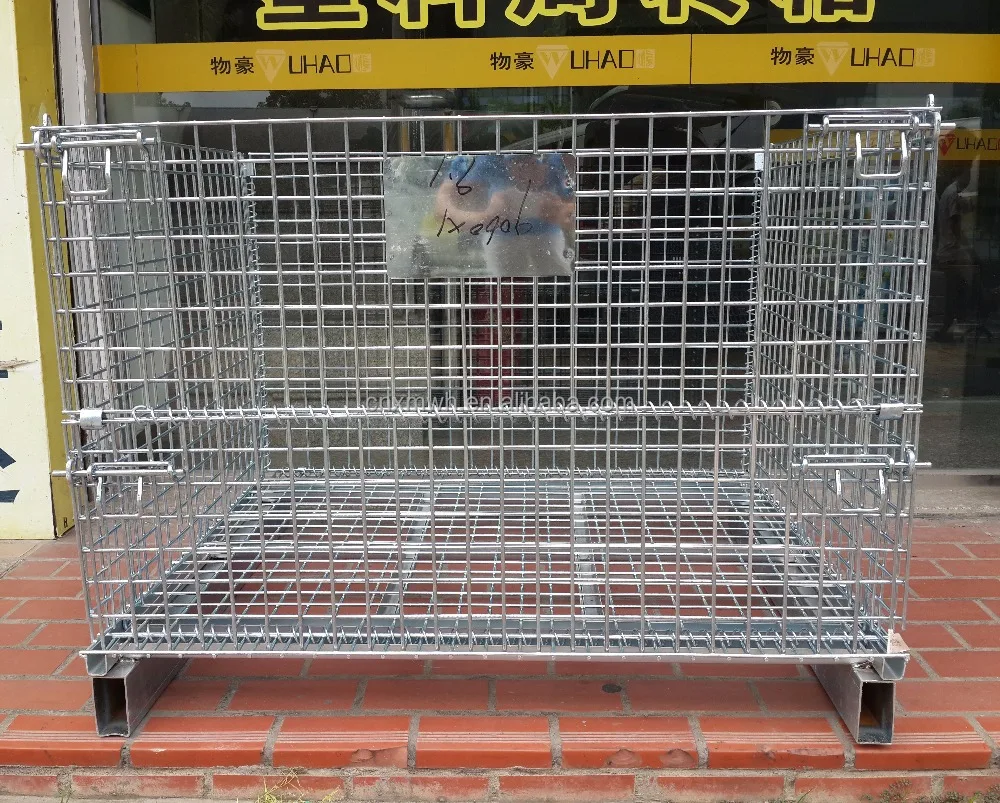  Складная проволочная сетчатая клетка промышленный металлический поддон в системе стеллажа
