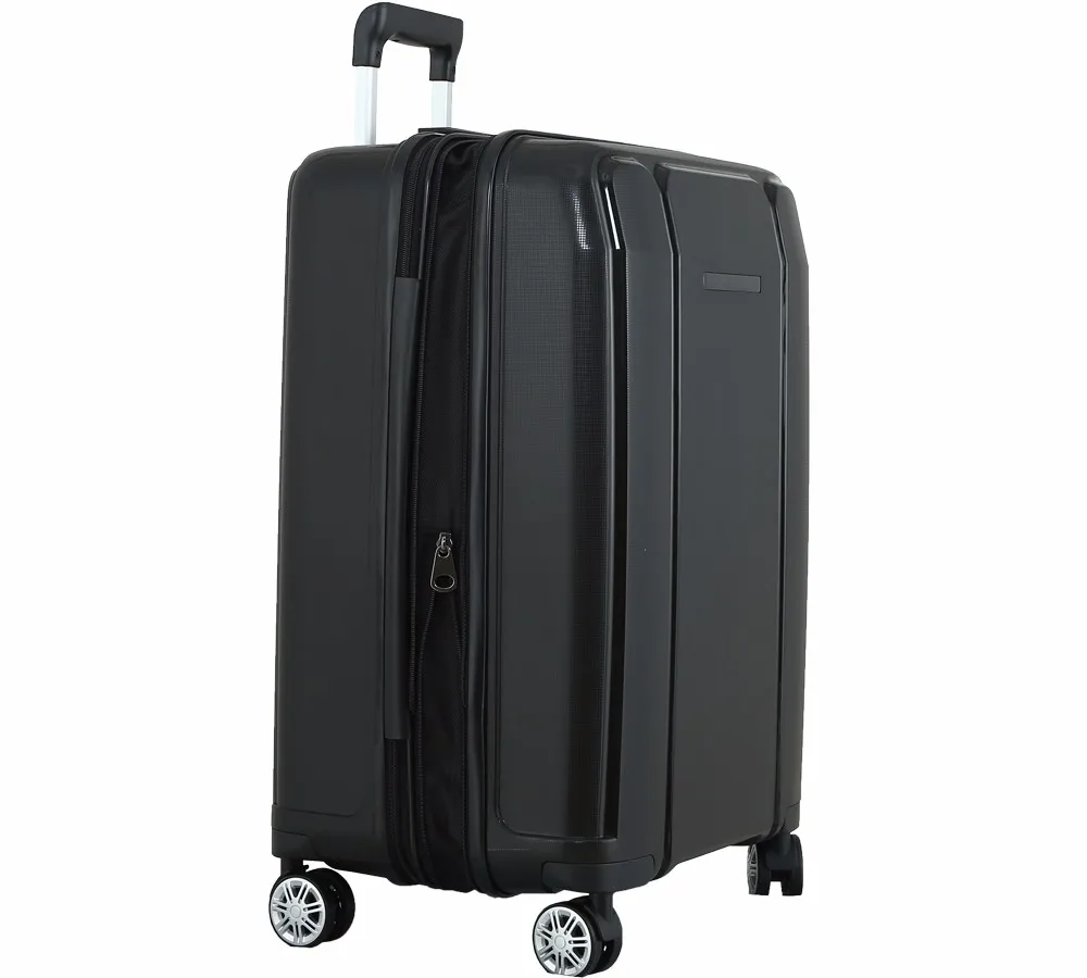 
Travel suitcase Set Black PP Trolley Luggage Unbreakable maletas Carry On 8 wheels valise de voyage 