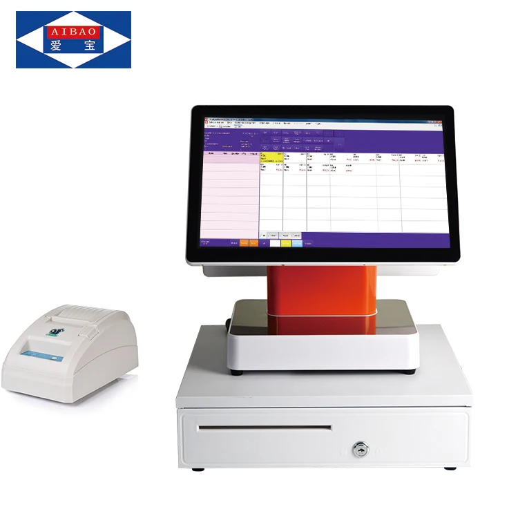 Restaurant tilt Dural 15.6 inch windows OS all in one capacitive touch screen pos machine