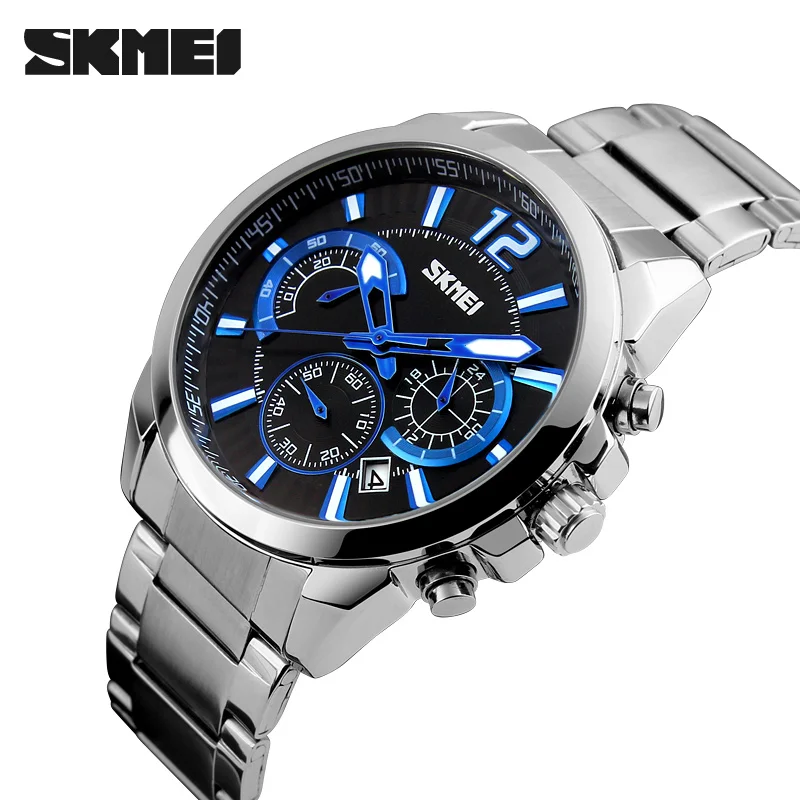 Best selling watch japan movt quartz watches stainless steel back 3atm water resistant Skmei  watches men wrist luxury