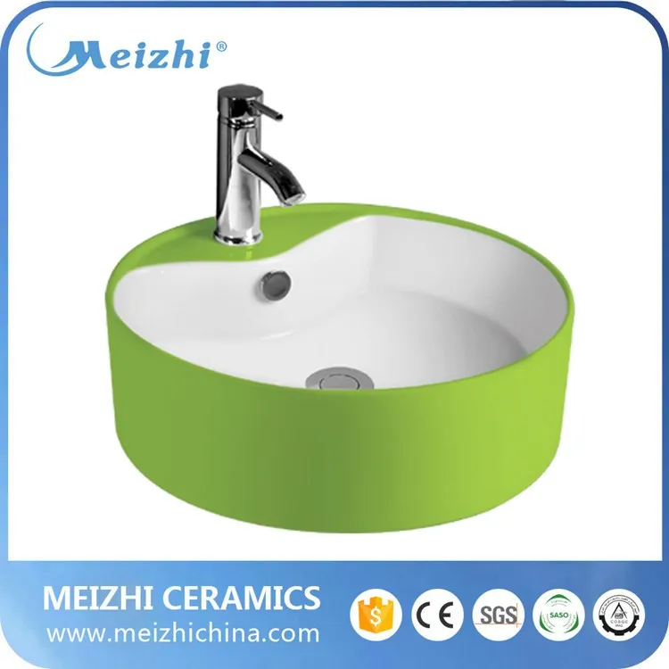 China dining room new model ceramic fancy color wash art basin