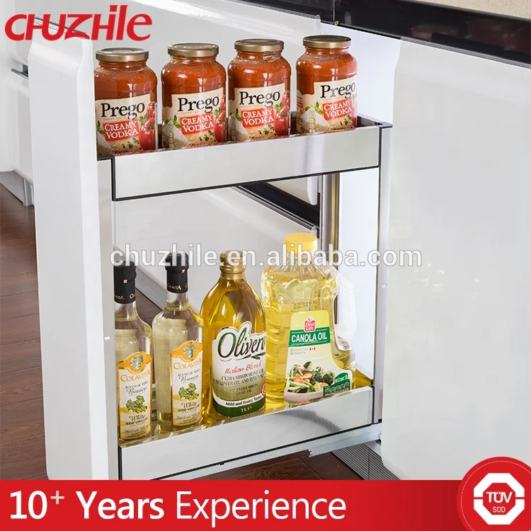 2 Tiers Wire Kitchen Cabinet Sliding Basket