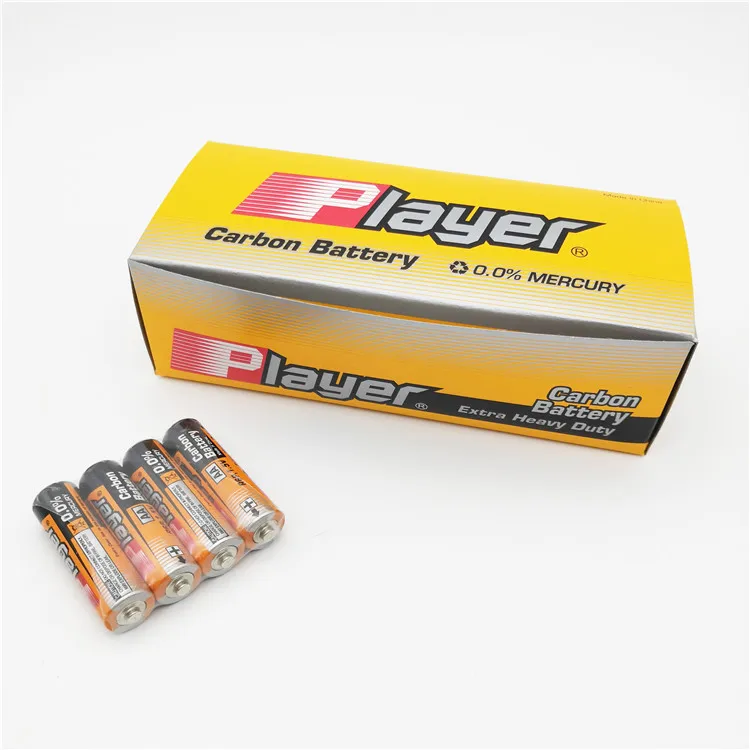 R6P UM-3 2Pcs/Shrink Pack 1.5V Dry Cell Heavy Duty Cheap Carbon Zinc AA Battery Pack