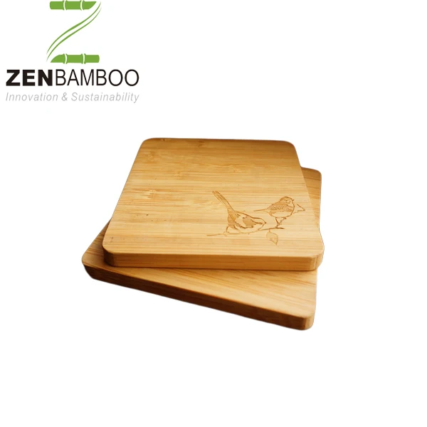 Modern design table placemat square bamboo wooden coaster