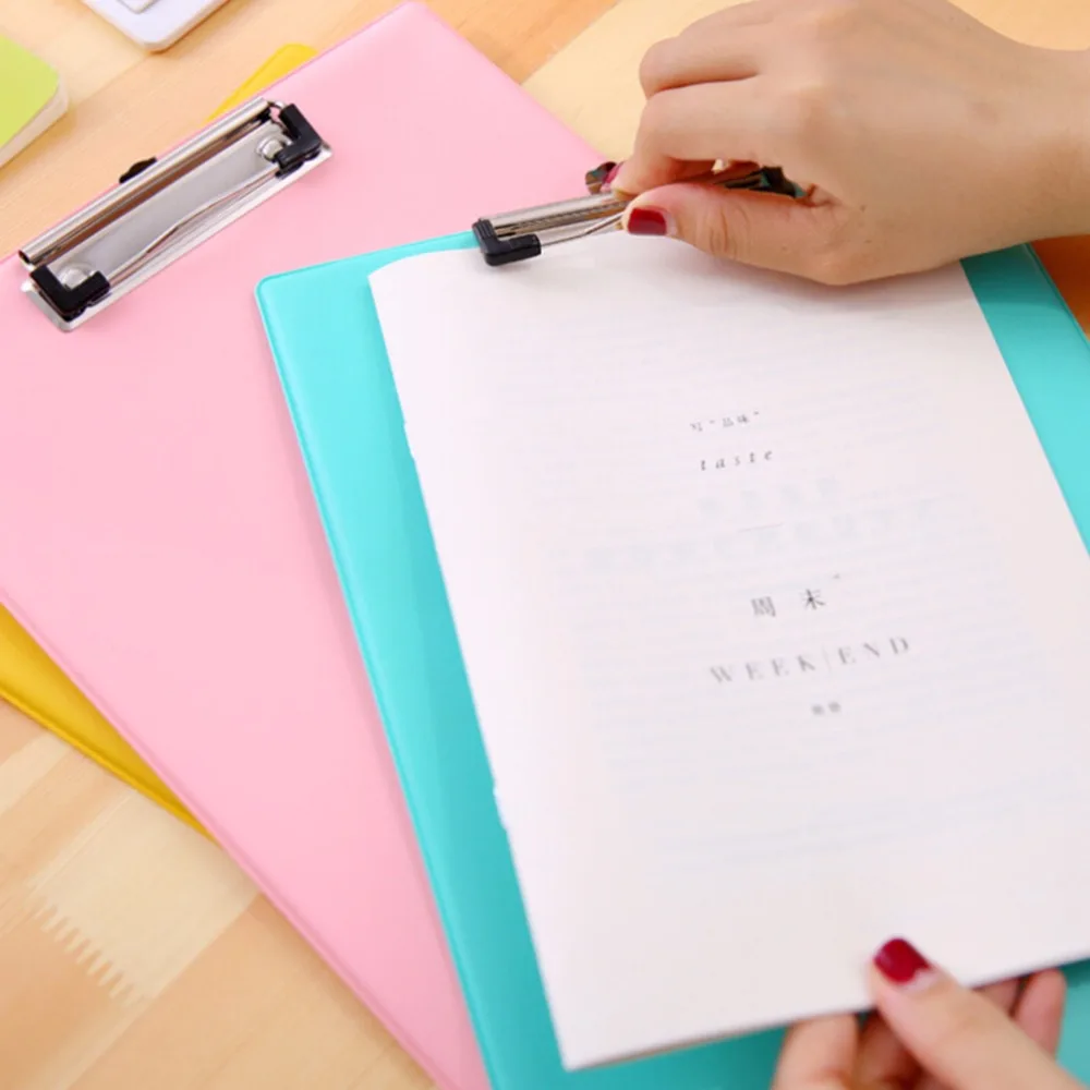 New Office School Supplies Clipboards A4 Notes Folder Write Sub-plate Holder Word Pad Stationery Paper File Folder Holder