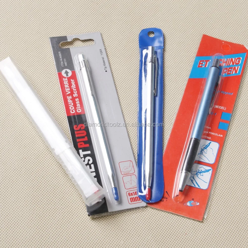 Tanlentool natural diamond glass scribe pen engraving pen style scribe glass marker pen with diamond tip