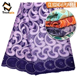 High quality african cotton fabrics big swiss voile lace in switzerland