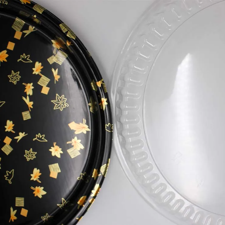 
Cheap price customized size biodegradable disposable round food trays plastic 