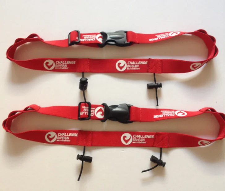 Custom Logo Sport Accessory Race Bib Number Belt Triathlon Race Belt
