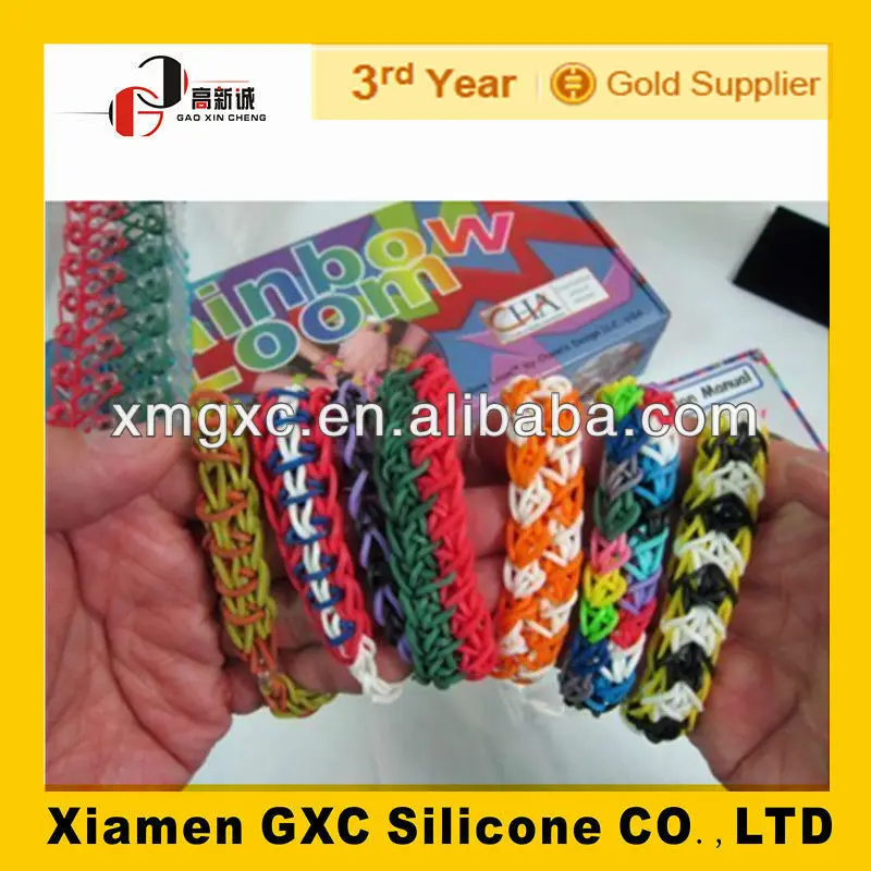 2013 сделай сам ребенок силиконовой радуёная ткацкий станок браслеты