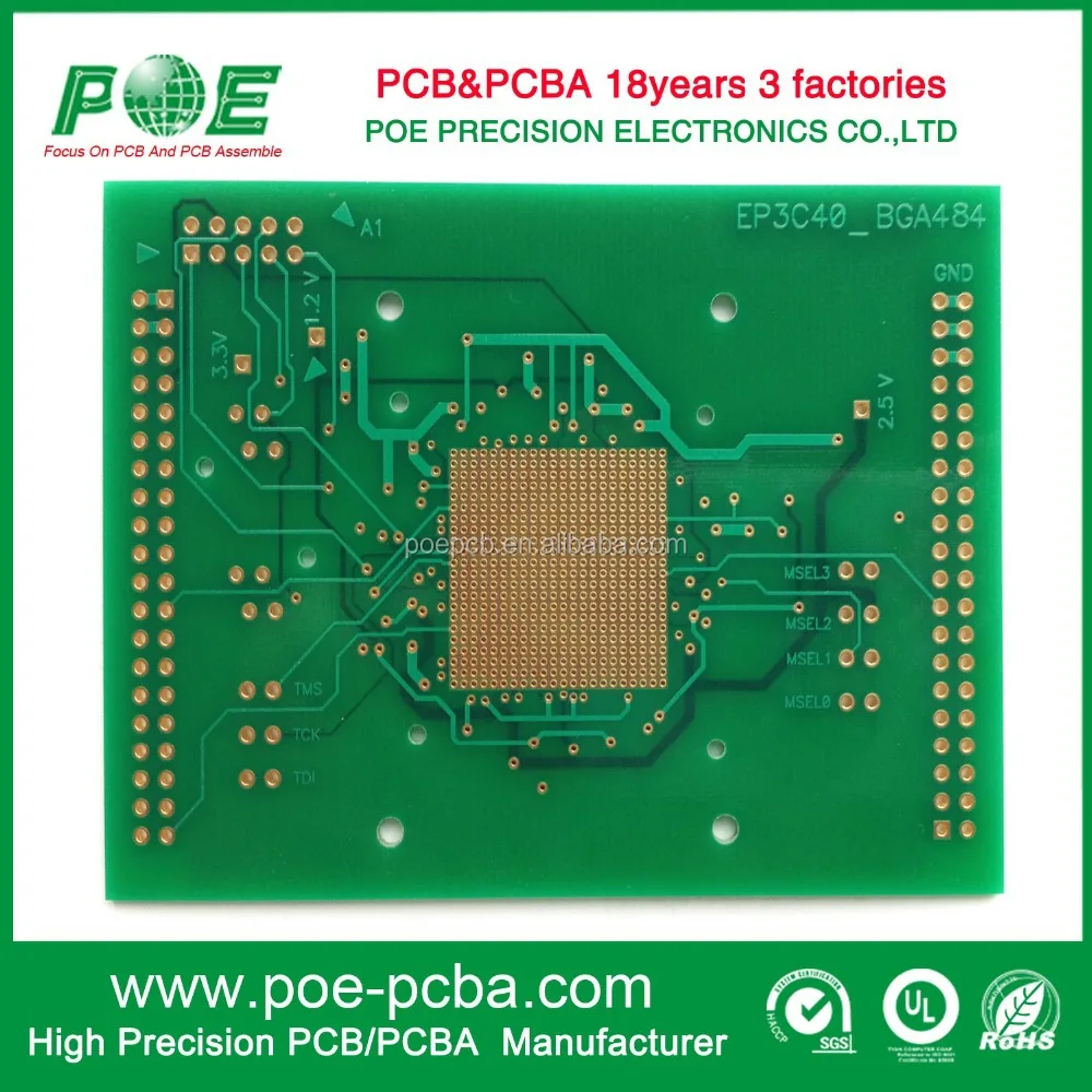 Золото погружения PCB прототип FR4 94v0 печатных плат