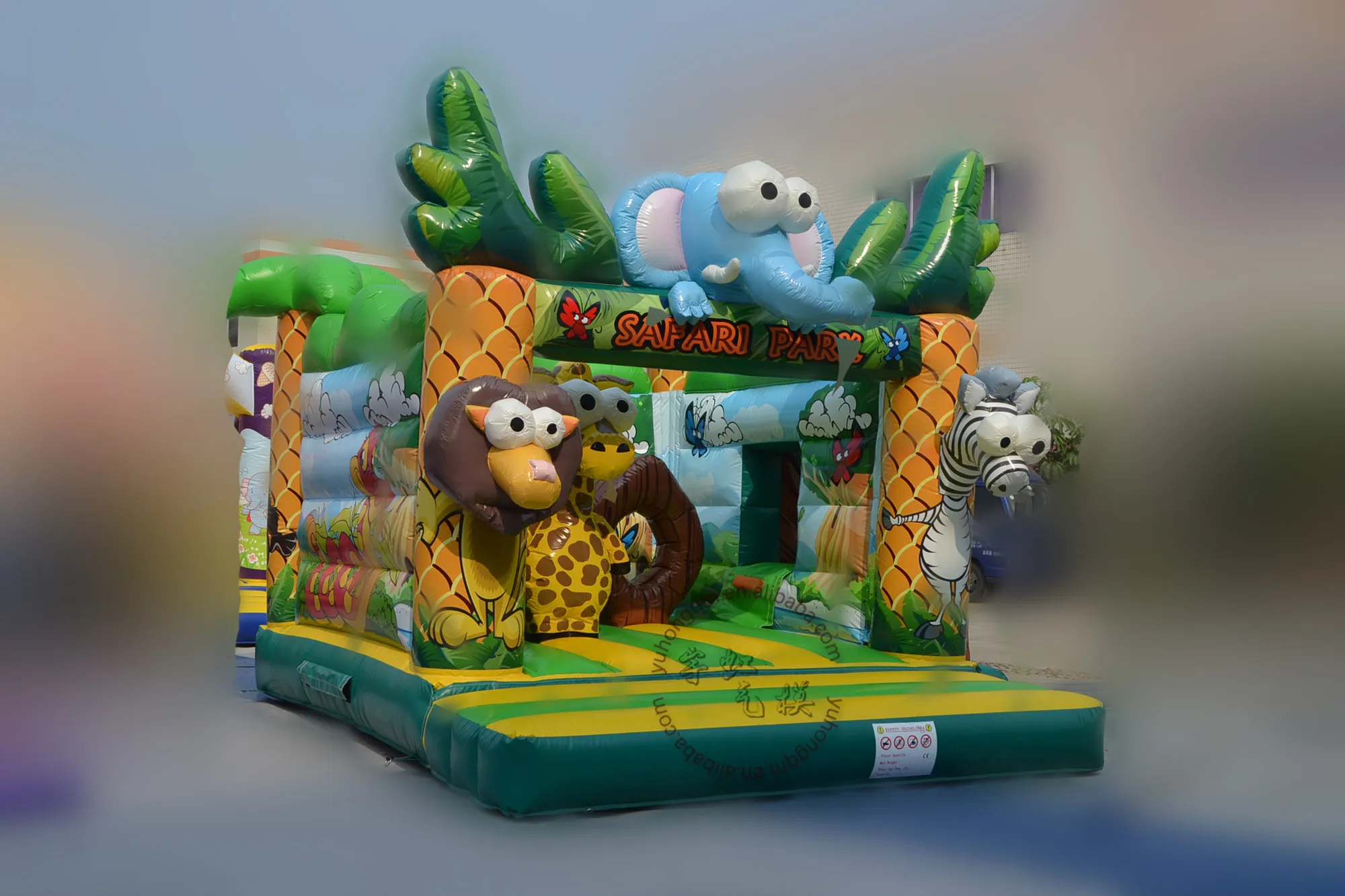 inflatable castle/castle inflatable bounce house/pvc inflatable bouncy castle with animal printing