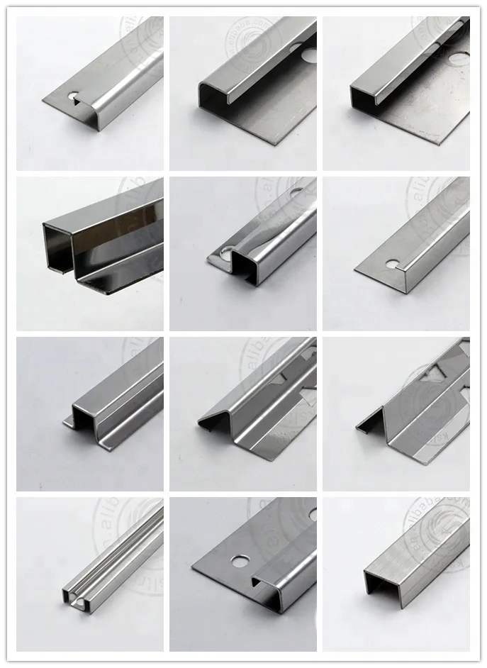 KSL decorative square ceramic inside corner metal stainless steel tile edge trim