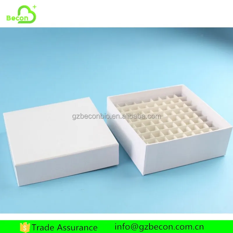 -196 Degree 81 Wells Freezing Cardboard Cryo Boxes