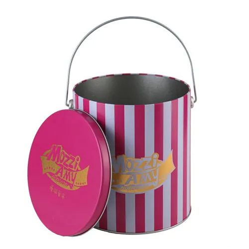 Китайские поставщики круглая металлическая упаковка для попкорна жестяная коробка