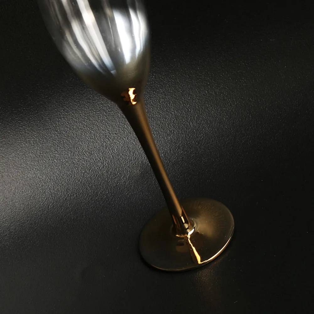 
Set Of 2 Hand Blown Electroplating Custom Wedding Cristal Flute Champagne Glass 