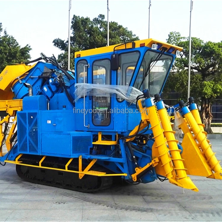 Crawler cut segment sugarcane harvester
