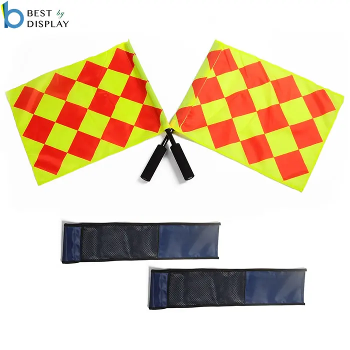 Custom foam handle football soccer referee lineman flags