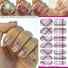 K5607 Water Transfer Foils Nail Art Sticker Minx Manicure Decoration Tools Purple Design Nail Wraps Nail