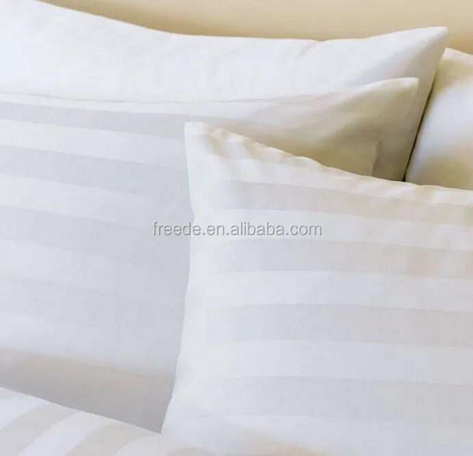 600Thread count 100% percale cotton 1cm sateen stripe plain dyed fabric for hotel bedding linen sheets