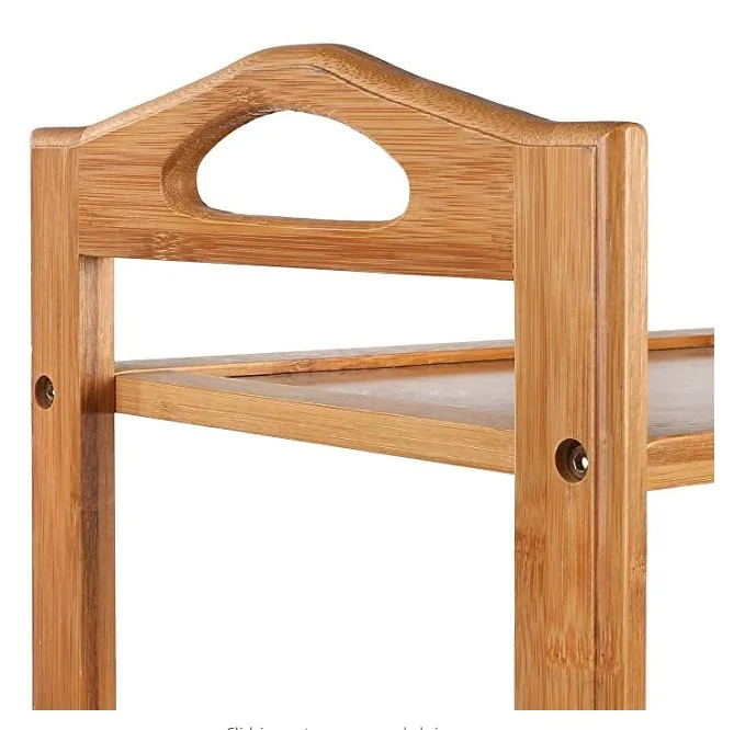 Bamboo Shoe Rack 5-Tier Entryway Shoe Shelf Storage Organizer Free Standing Shelves