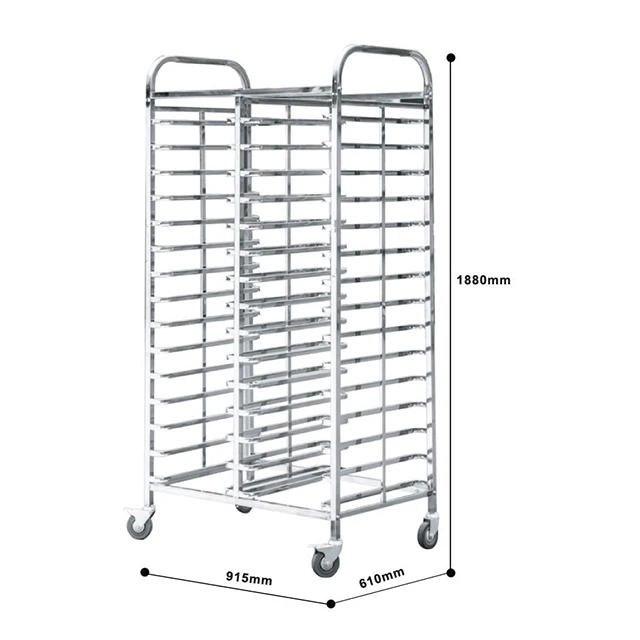 Knocked down hotel restaurant kitchen stainless steel bakery trolley