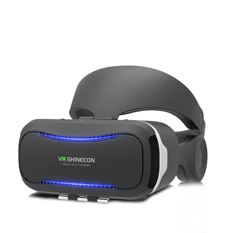 New product vr goggle with headphone from vr shinecon for iphone ios and android smartphone