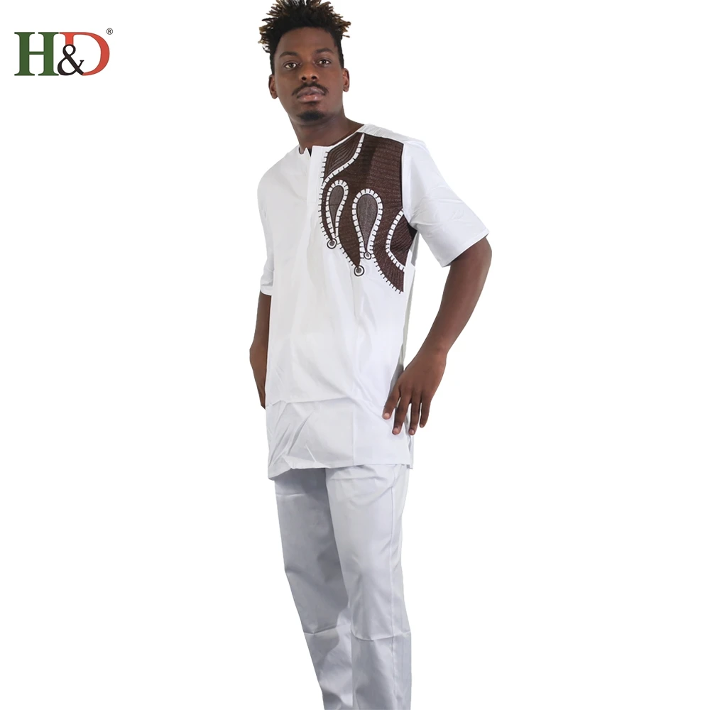 H & D Factory Wholesale Price African Men Clothing Patterns 2 Pieces Suits Couples Clothes