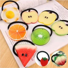 New Style Verão Muitos Padrões de Frutas Fatia Moda Acessórios de Cabelo para Meninas Mulheres Elastic Faixas de Cabelo Elásticos Headwear
