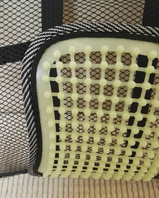 Car Seat Office Chair  Massage Back Lumbar Support Mesh Cushion Pad Black