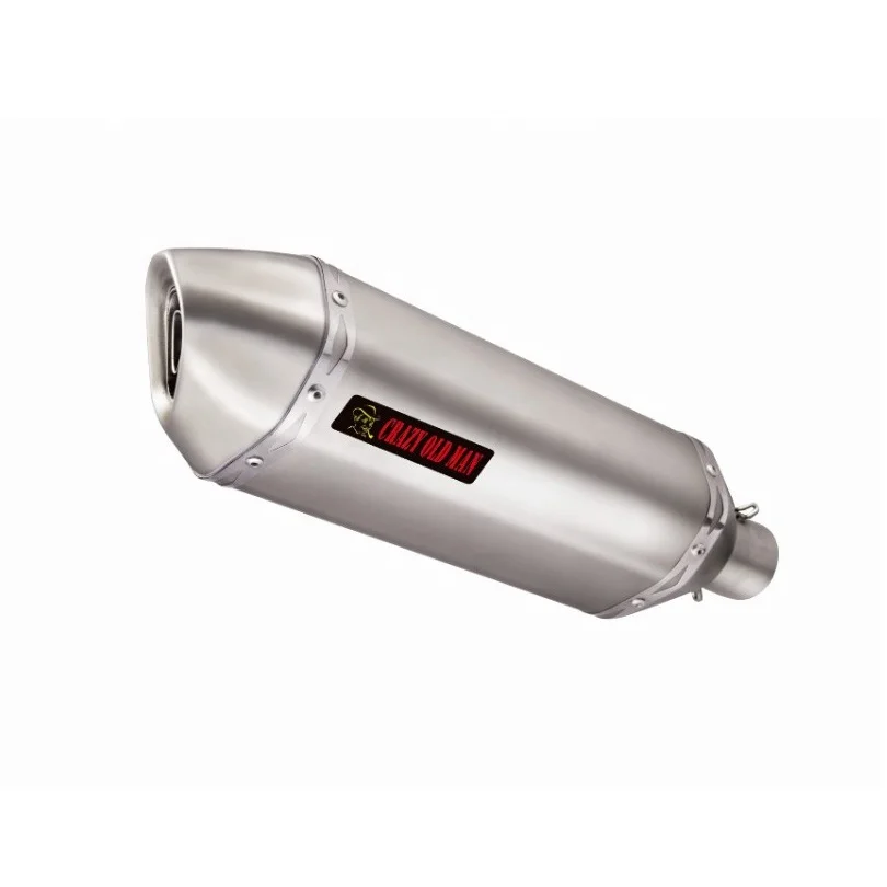 
CRAZY OLD MAN motorcycle exhaust muffler L130BT for 150-1000cc modified exhaust system 
