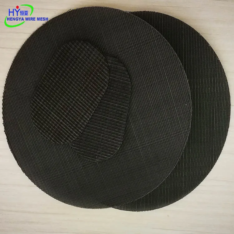 Extruded Black Wire Mesh Filter Disc Screen Cover Fabric