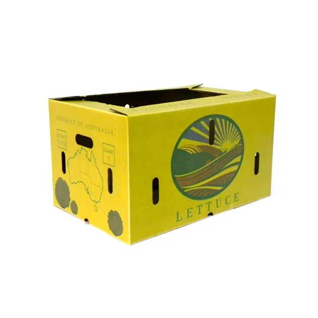 Waterproof cardboard wax shipping box for vegetable corrugated cardboard waxed  vegetable carton