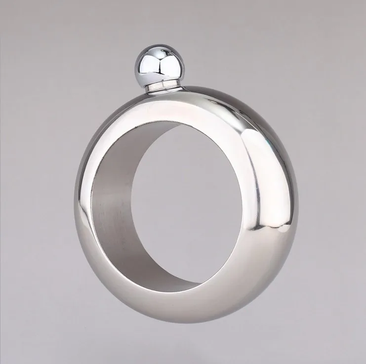 Плоская фляжка из нержавеющей стали с герметичной крышкой, цветная вакуумная фляжка для спирта, 3,5 унций