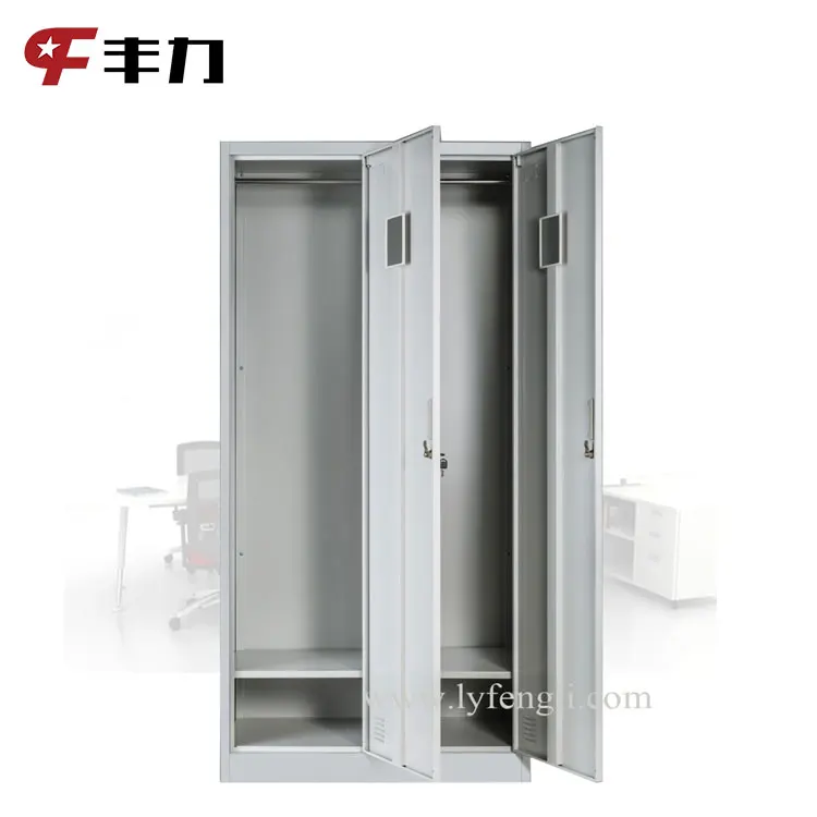 Supermarket School SPA Gym Ski Locker 2 Door Steel Locker metal wardrobe cabinet