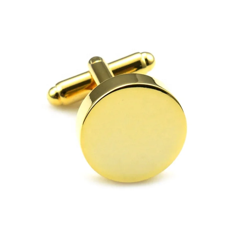 Wholesale Custom Metal Design High Quality Round Shape Hard Enamel Cufflinks